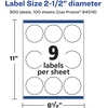 image:imageAvery Matte Clear Round Scalloped Labels Sure Feed Technology 25 Diameter 90 Matte Clear Labels PrinttoTheEdge LaserInkjet Printable900 labels