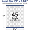 image:imageAvery Matte White Barbell Labels Sure Feed Technology 05 x 25 1125 White Labels Permanent Adhesive LaserInkjet Printable1 125 labels