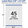 image:imageAvery Matte White Barbell Labels Sure Feed Technology 05 x 25 1125 White Labels Permanent Adhesive LaserInkjet Printable11 250 labels