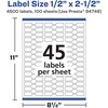 image:imageAvery Matte White Barbell Labels Sure Feed Technology 05 x 25 1125 White Labels Permanent Adhesive LaserInkjet Printable4 500 labels