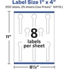 image:imageAvery Matte White Lollipop Labels Sure Feed Technology 1 x 4 200 White Labels PrinttoTheEdge Permanent Adhesive LaserInkjet Printable200 labels
