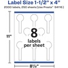 image:imageAvery Matte White Lollipop Labels Sure Feed Technology 15 x 4 200 White Labels PrinttoTheEdge Permanent Adhesive LaserInkjet Printable2 000 labels