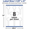 image:imageAvery Matte White Lollipop Labels Sure Feed Technology 15 x 4 200 White Labels PrinttoTheEdge Permanent Adhesive LaserInkjet Printable200 labels