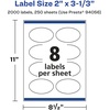 image:imageAvery Matte White Oval Labels Sure Feed Technology 2 x 313 200 Matte White Printable Labels2 000 Labels