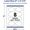 image:imageAvery Matte White Oval Labels Sure Feed Technology 2 x 313 200 Matte White Printable Labels200 Labels