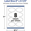 image:imageAvery Matte White Oval Labels Sure Feed Technology 2 x 313 200 Matte White Printable Labels400 Labels