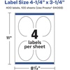 image:imageAvery Matte White Oval Labels Sure Feed Technology 425 x 325 100 Matte White Printable Labels400 Labels