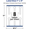 image:imageAvery Matte White Removable Lollipop Labels Sure Feed Technology PrinttoTheEdge 1 x 4 120 Removable Labels LaserInkjet Printable120 labels