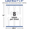 image:imageAvery Matte White Removable Lollipop Labels Sure Feed Technology PrinttoTheEdge 1 x 4 120 Removable Labels LaserInkjet Printable400 labels