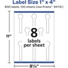 image:imageAvery Matte White Removable Lollipop Labels Sure Feed Technology PrinttoTheEdge 1 x 4 120 Removable Labels LaserInkjet Printable800 labels