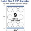 image:imageAvery Matte White Removable Round Scalloped Labels Sure Feed Technology PrinttoTheEdge 25 Diameter 135 Removable Labels LaserInkjet Printable135 labels