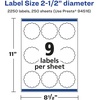 image:imageAvery Matte White Round Scalloped Labels Sure Feed Technology 25 Diameter 225 Matte White Printable Labels2 250 Labels