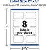 image:imageAvery Matte White Scalloped Rectangle Labels Sure Feed Technology 2 x 3 200 Matte White Printable Labels2 000 Labels