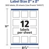 image:imageAvery Matte White Square Labels Sure Feed Technology 2 x 2 300 Matte White Printable Labels300 Labels