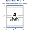 image:imageAvery Matte White Square Labels Sure Feed Technology 4 x 4 100 Matte White Printable Labels1 000 Labels