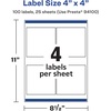 image:imageAvery Matte White Square Labels Sure Feed Technology 4 x 4 100 Matte White Printable Labels100 Labels