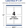 image:imageAvery Matte White Square Labels Sure Feed Technology 4 x 4 100 Matte White Printable Labels400 Labels