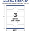 image:imageAvery Matte White Wraparound Band Labels Sure Feed Technology 238 x 8 Cigar Band Labels Permanent Adhesive LaserInkjet Printable 75 Total750 labels
