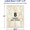 image:imageAvery Pearlized Ivory Lollipop Labels Sure Feed Technology PrinttoTheEdge 15 x 4 200 Pearlized Ivory Labels LaserInkjet Printable200 labels