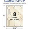 image:imageAvery Pearlized Ivory Lollipop Labels Sure Feed Technology PrinttoTheEdge 15 x 4 200 Pearlized Ivory Labels LaserInkjet Printable400 labels
