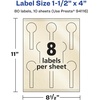 image:imageAvery Pearlized Ivory Lollipop Labels Sure Feed Technology PrinttoTheEdge 15 x 4 200 Pearlized Ivory Labels LaserInkjet Printable80 labels