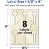 image:imageAvery Pearlized Ivory Lollipop Labels Sure Feed Technology PrinttoTheEdge 15 x 4 200 Pearlized Ivory Labels LaserInkjet Printable800 labels