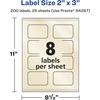 image:imageAvery Pearlized Ivory Rectangle Scalloped Labels Sure Feed Technology PrinttoTheEdge 2 x 3 80 Pearlized Ivory Labels LaserInkjet Printable200 labels