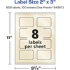 image:imageAvery Pearlized Ivory Rectangle Scalloped Labels Sure Feed Technology PrinttoTheEdge 2 x 3 80 Pearlized Ivory Labels LaserInkjet Printable800 labels