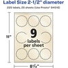 image:imageAvery Pearlized Ivory Round Scalloped Labels Sure Feed Technology PrinttoTheEdge 25 Diameter 225 Pearlized Ivory Labels LaserInkjet Printable225 labels