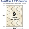 image:imageAvery Pearlized Ivory Round Scalloped Labels Sure Feed Technology PrinttoTheEdge 25 Diameter 225 Pearlized Ivory Labels LaserInkjet Printable450 labels