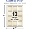 image:imageAvery Pearlized Ivory Square Labels Sure Feed Technology PrinttoTheEdge 2 x 2 120 Pearlized Ivory Labels LaserInkjet Printable120 labels