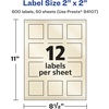 image:imageAvery Pearlized Ivory Square Labels Sure Feed Technology PrinttoTheEdge 2 x 2 120 Pearlized Ivory Labels LaserInkjet Printable600 labels