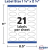 image:imageAvery Printable Blank Oval Labels 118 x 214 Textured Matte White 210 Customizable Labels 8216118 x 214