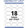 image:imageAvery Printable Blank Oval Labels 15 x 25 Glossy Crystal Clear 180 Customizable Labels 22854Glossy White