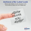 image:imageAvery Printable Blank Square Labels 2 x 2 Glossy Crystal Clear 120 Customizable Labels 22853Labels