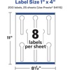 image:imageAvery Printable Durable White Lollipop Labels Sure Feed Technology 1 x 4 PrinttotheEdge Waterproof Labels Laser amp PigmentBased Inkjet Compatible 80 Total200 labels