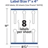 image:imageAvery Printable Durable White Lollipop Labels Sure Feed Technology 1 x 4 PrinttotheEdge Waterproof Labels Laser amp PigmentBased Inkjet Compatible 80 Total400 labels