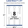 image:imageAvery Printable Durable White Lollipop Labels Sure Feed Technology 1 x 4 PrinttotheEdge Waterproof Labels Laser amp PigmentBased Inkjet Compatible 80 Total80 labels
