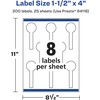 image:imageAvery Printable Durable White Lollipop Labels Sure Feed Technology 15 x 4 PrinttotheEdge Waterproof Labels Laser amp PigmentBased Inkjet Compatible 80 Total200 labels