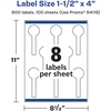 image:imageAvery Printable Durable White Lollipop Labels Sure Feed Technology 15 x 4 PrinttotheEdge Waterproof Labels Laser amp PigmentBased Inkjet Compatible 80 Total800 labels