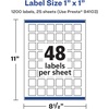 image:imageAvery Printable Durable White Square Labels Sure Feed Technology 1 x 1 PrinttotheEdge Waterproof Labels Laser amp PigmentBased Inkjet Compatible 480 Total1 200 labels