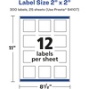 image:imageAvery Printable Durable White Square Labels Sure Feed Technology 2 x 2 PrinttotheEdge Waterproof Labels Laser amp PigmentBased Inkjet Compatible 120 Total300 labels