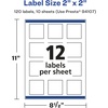 image:imageAvery Printable Durable White Square Labels Sure Feed Technology 2 x 2 PrinttotheEdge Waterproof Labels Laser amp PigmentBased Inkjet Compatible 120 Total120 labels