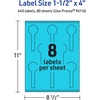 image:imageAvery Printable Lollipop Labels Sure Feed Technology 112 x 4 Bright Blue Labels PrinttoTheEdge LaserInkjet Printable 160 Total Great for Jars and Baking Seal Stickers640 labels