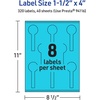 image:imageAvery Printable Lollipop Labels Sure Feed Technology 112 x 4 Bright Blue Labels PrinttoTheEdge LaserInkjet Printable 160 Total Great for Jars and Baking Seal Stickers320 labels