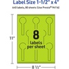 image:imageAvery Printable Lollipop Labels Sure Feed Technology 112 x 4 Bright Green Labels PrinttoTheEdge LaserInkjet Printable 80 Total Great for Jars and Baking Seal Stickers640 labels