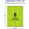 image:imageAvery Printable Lollipop Labels Sure Feed Technology 112 x 4 Bright Green Labels PrinttoTheEdge LaserInkjet Printable 80 Total Great for Jars and Baking Seal Stickers320 labels