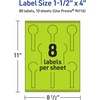 image:imageAvery Printable Lollipop Labels Sure Feed Technology 112 x 4 Bright Green Labels PrinttoTheEdge LaserInkjet Printable 80 Total Great for Jars and Baking Seal Stickers80 labels