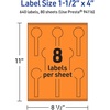 image:imageAvery Printable Lollipop Labels Sure Feed Technology 112 x 4 Bright Orange Labels PrinttoTheEdge LaserInkjet Printable 80 Total Great for Jars and Baking Seal Stickers640 labels