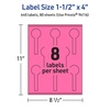 image:imageAvery Printable Lollipop Labels Sure Feed Technology 112 x 4 Bright Pink Labels PrinttoTheEdge LaserInkjet Printable 80 Total Great for Jars and Baking Seal Stickers640 labels